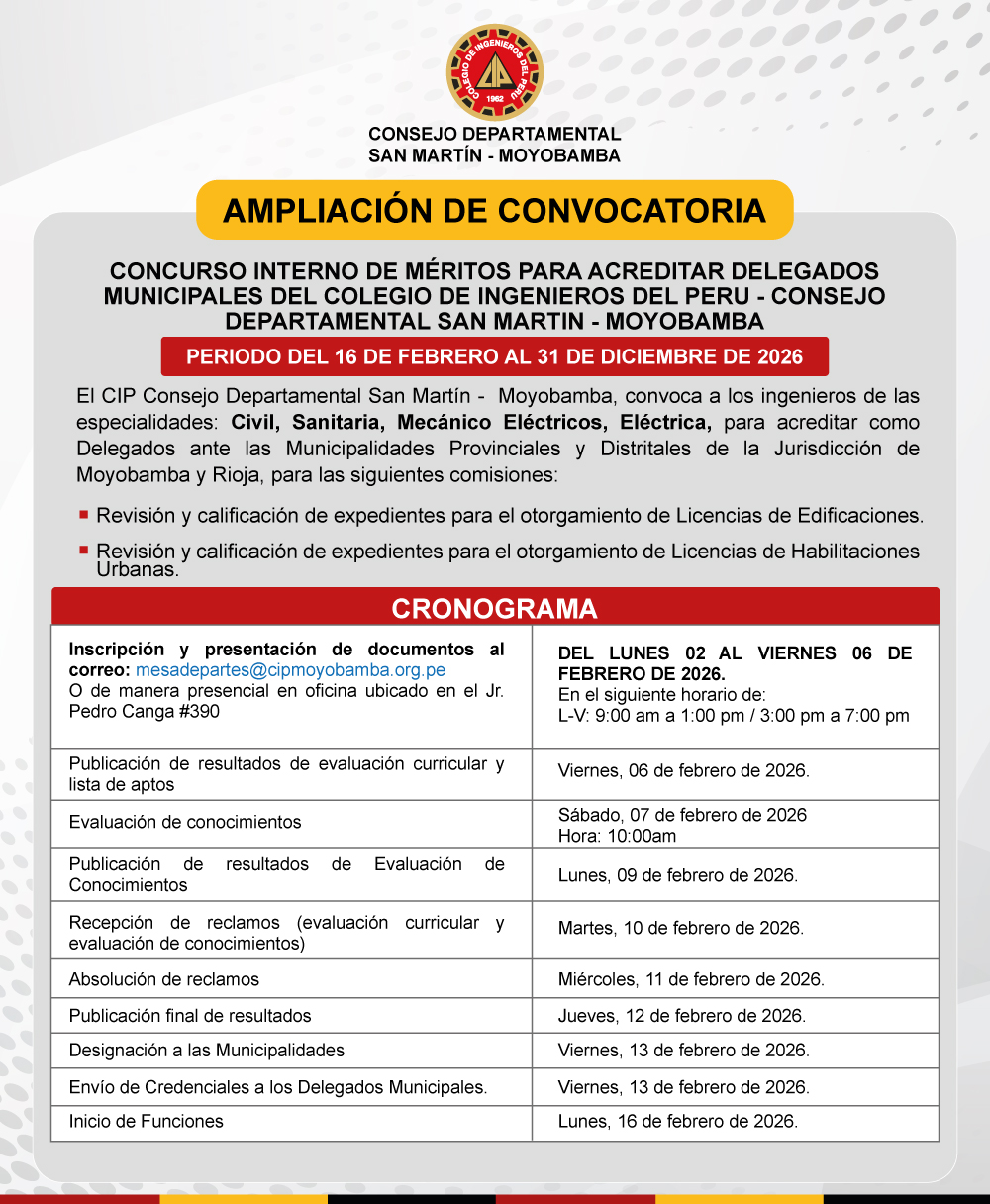 Ampliación de convocatoria