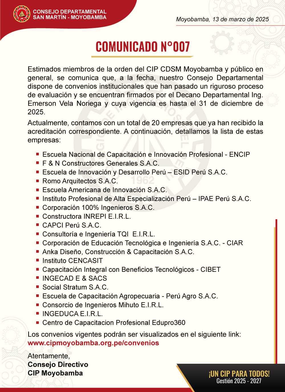 Comunicado 07