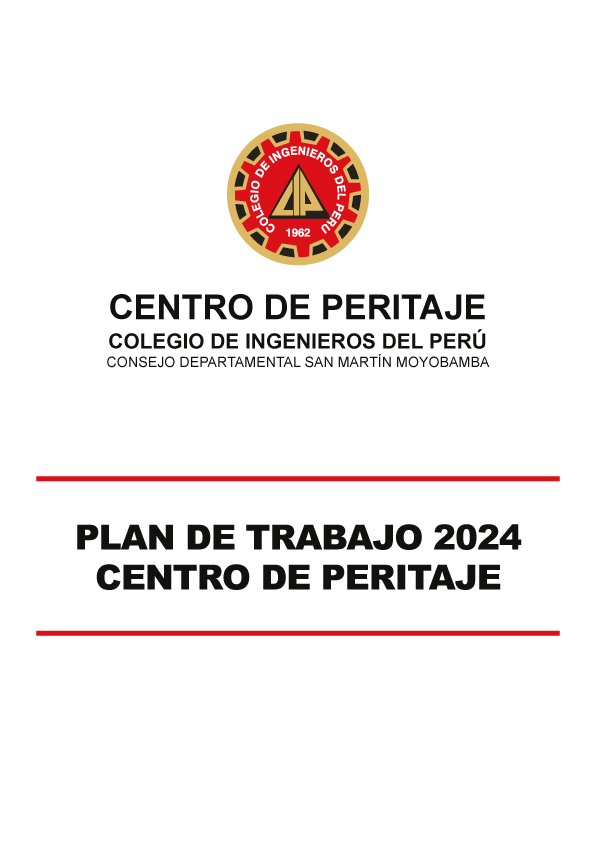 Plan de Trabajo 2024 del Centro de Peritaje