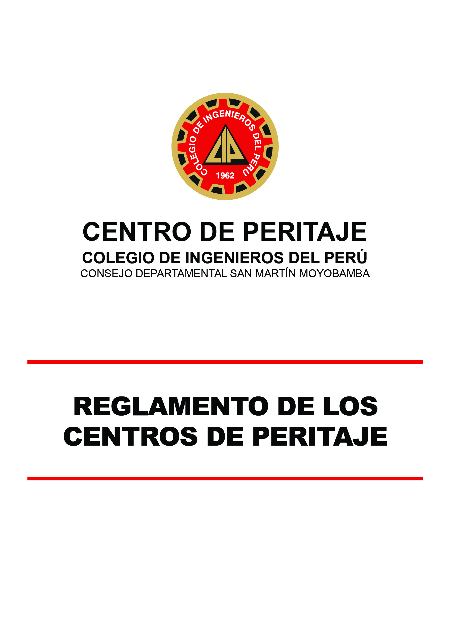 Reglamento de los Centros de Peritaje