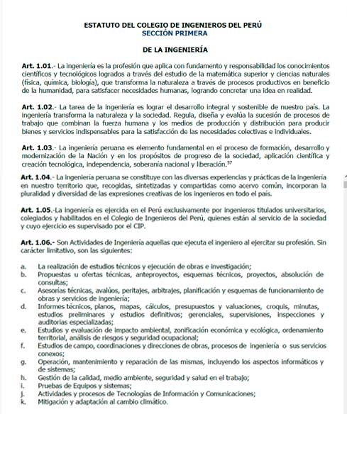 Estatuto CIP Moyobamba