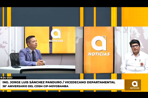 Entrevista al Vicedecano del Colegio de Ingenieros del Perú – Consejo Departamental Ing. Jorge Luis Sánchez Panduro.