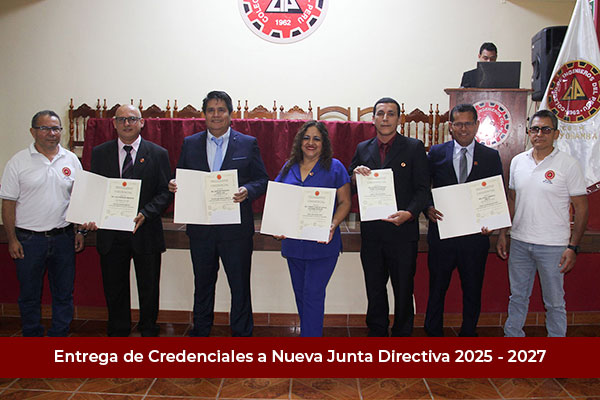 Entrega de Credenciales a Nueva Junta Directiva 2025 - 2027