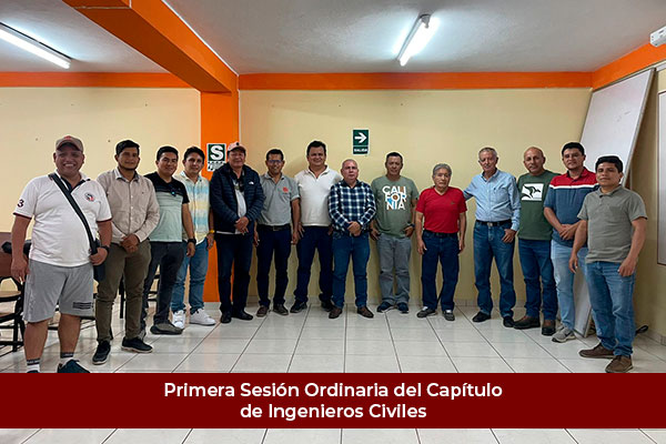 Primera sesión ordinaria de la directiva del Capítulo de Civiles