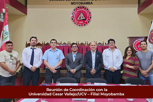 Reunión de Coordinación con la Universidad César Vallejo (UCV) filial Moyobamba
