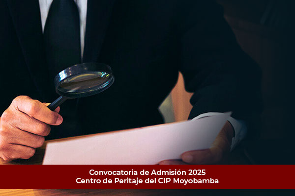 Se apertura Convocatoria de Admisión 2025 - Centro de Peritaje